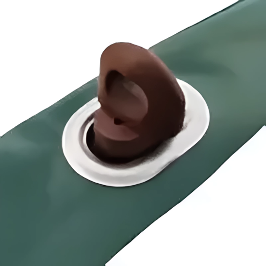 Поворотный замок пластиковый + люверс 22×42 мм